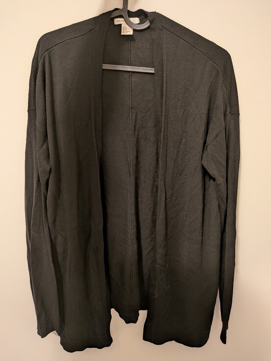 H&M Sweaters - Black Open Front Sheer Cardigan